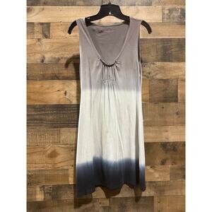 Calvin Klein Jeans Women’s Sleeveless Dress – Grey/White/Blue – Medium